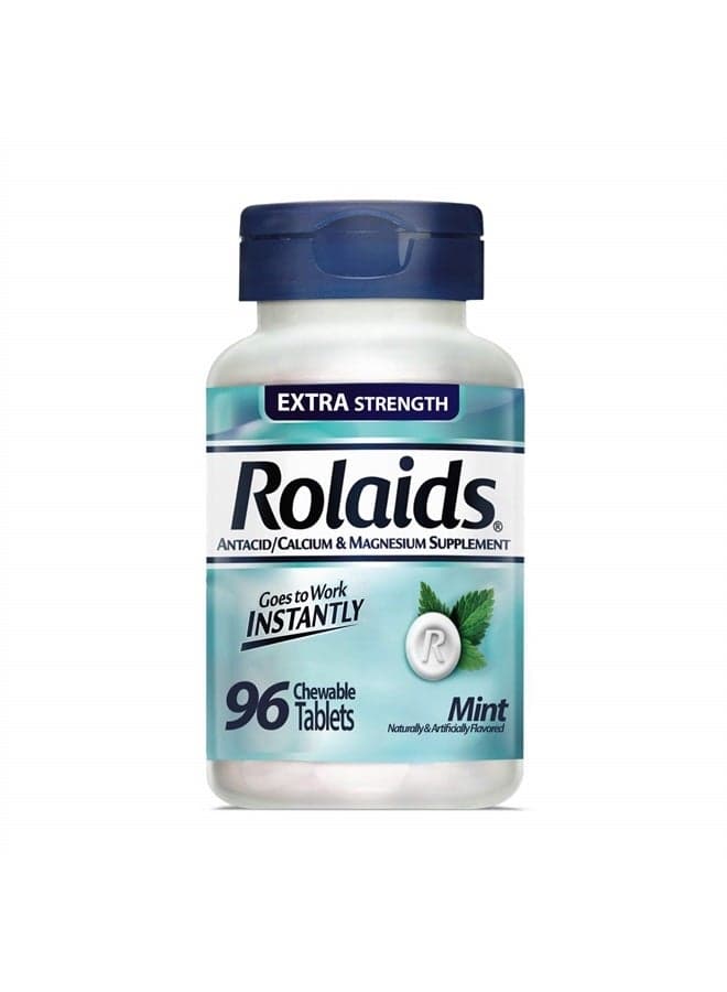 Extra Strength Antacid, 96 Chewable Tablets, Mint Flavor, Extra Strength Heartburn Relief