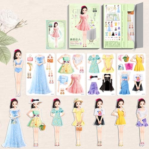 Daniel Axel Magnetic Princess Dress Up Paper Doll Pretend Play Toys Magnet People Clothes Puzzles Game for 3 Year Old Girls ToddlerPreschool Learning Created Imagine Set Birthday Gift D Set