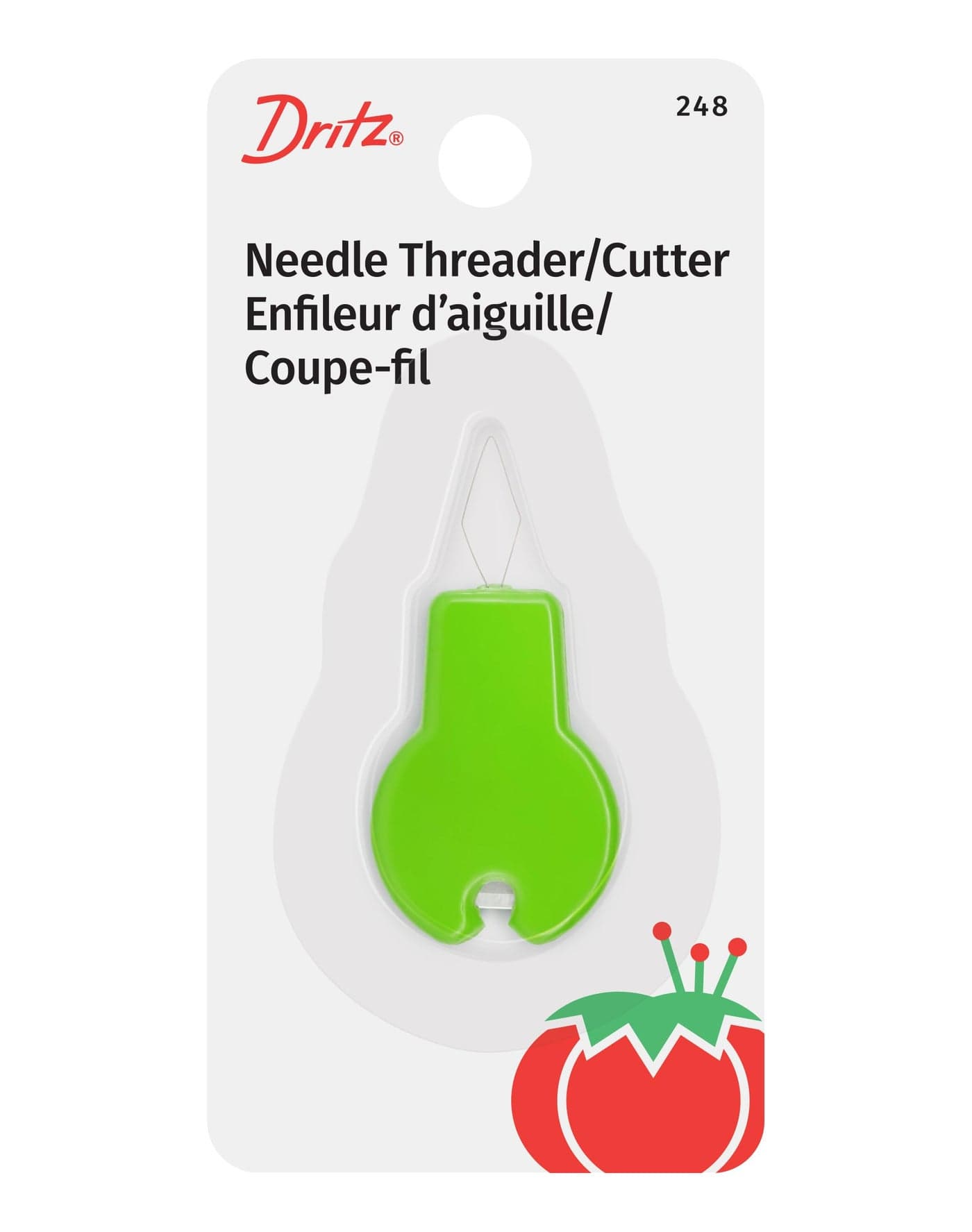 Dritz 248 Needle Threader & Cutter , Green