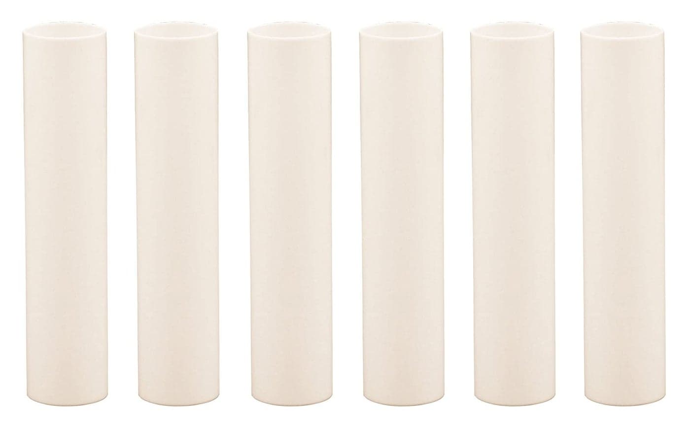 Creative Hobbies 4 Inch Tall Cream Plastic Candle Covers Sleeves Chandelier Socket Covers - Slip Over E12 Candelabra Base Sockets | Set of 6