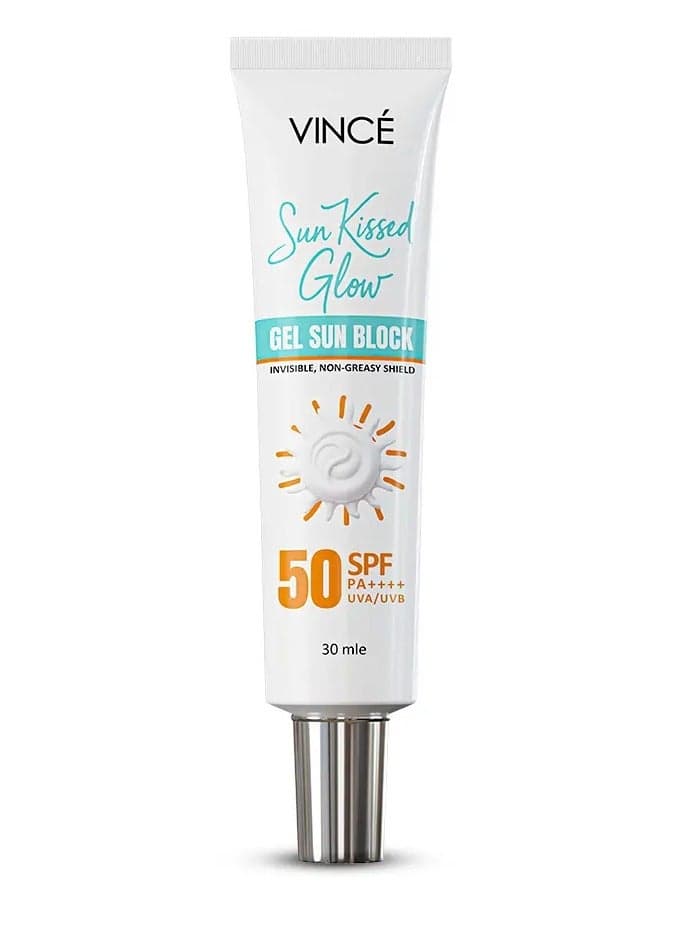 Gel Sunblock SPF 50 – Broad Spectrum UVA/UVB Protection, Prevents Sunburn, Tanning & Dullness, Lightweight Non-Greasy Invisible Finish, No White Cast, Water-Resistant, Pollution Shield & Skin Primer, 30ml