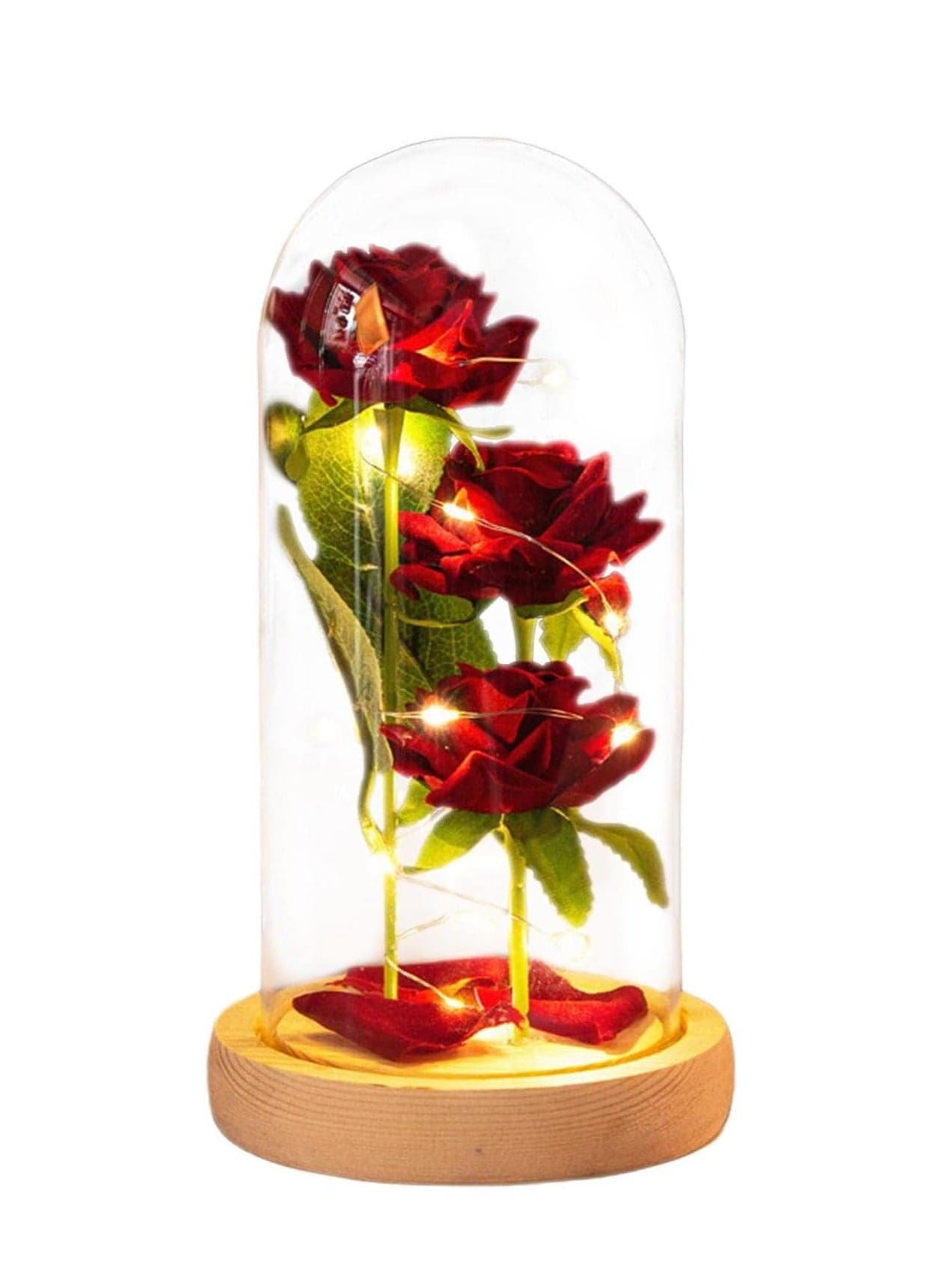 Beauty and The Beast Rose, Valentines Gifts for Women, Birthday Gifts for Mom, Light Up Rose in Glass Dome, Eternal Rose Flower Gifts for Mom, Valentines Rose Gifts Girlfriends for Wife
