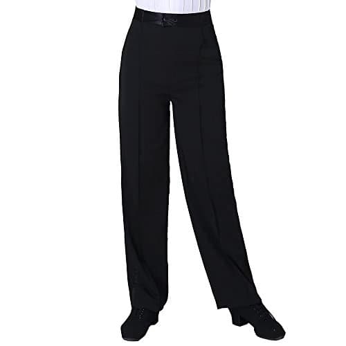 Libaobaoyo Boys Kids Latin Ballroom Dance Pants Elastic Waist Professional Jazz Modern Perfomance Trousers