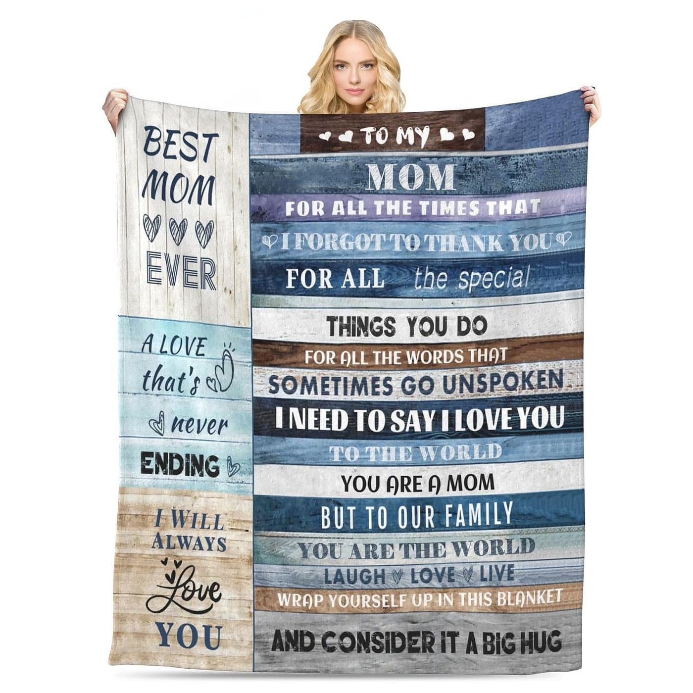 Gifts for Mom Anniversary Birthday Gifts for Mom Blanket to Mom from Daughter Son Presents for Mothers DayChristmas Valentines Day Soft Flannel Throw Blanket Bed Mom Blanket Gift60x80