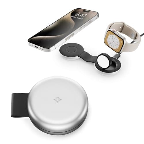Butterfly 2in1 Compact Foldable Wireless Charger with Travel Adapter 15W MagSafe Duo Charging for iPhone Airpods and Apple Watch
