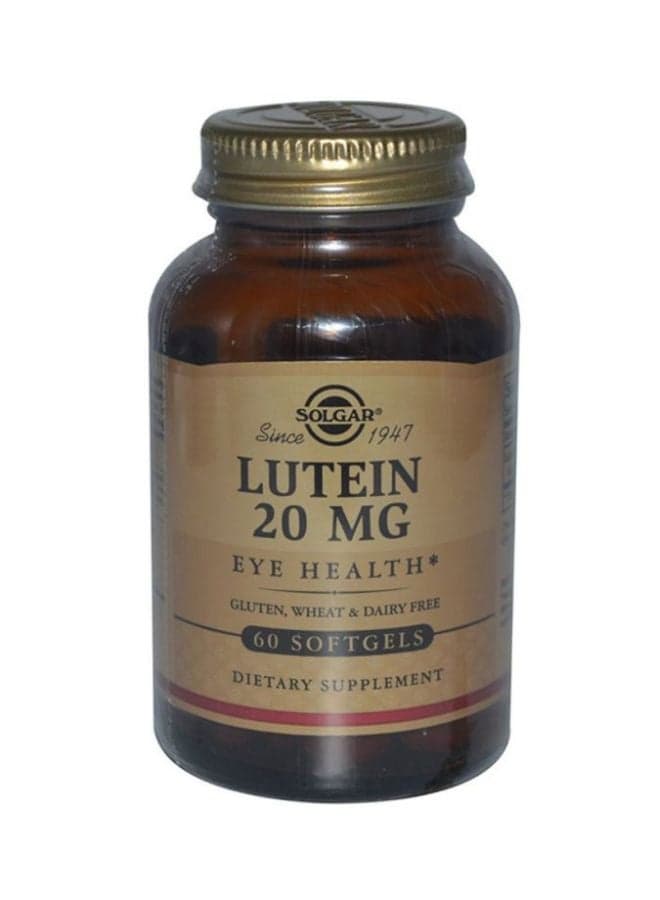 Lutein Eye Health Dietary Supplement 20mg - 60 Softgels