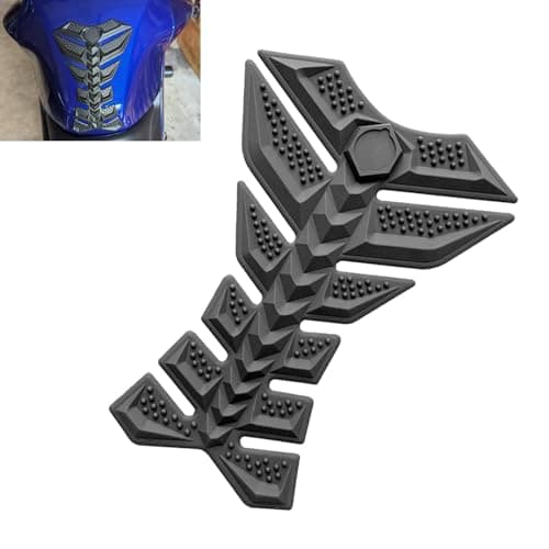 Arwrilt 3D Motorcycle Tank Pad Antislip Rubber Fishbone Tank Protector Pad SelfAdhesive Waterproof Gas Oil Fuel Tank Sticker Universal AntiScratch Protector for Most Motorcycles Black