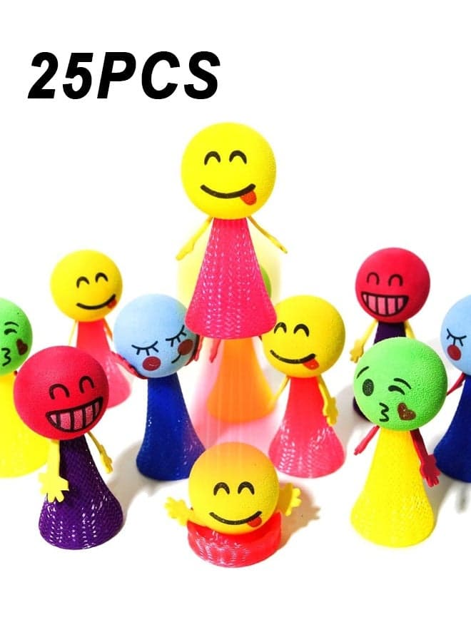 25PCS Jumping Popper Colorful Spring Launchers Bouncy Toy Balls
