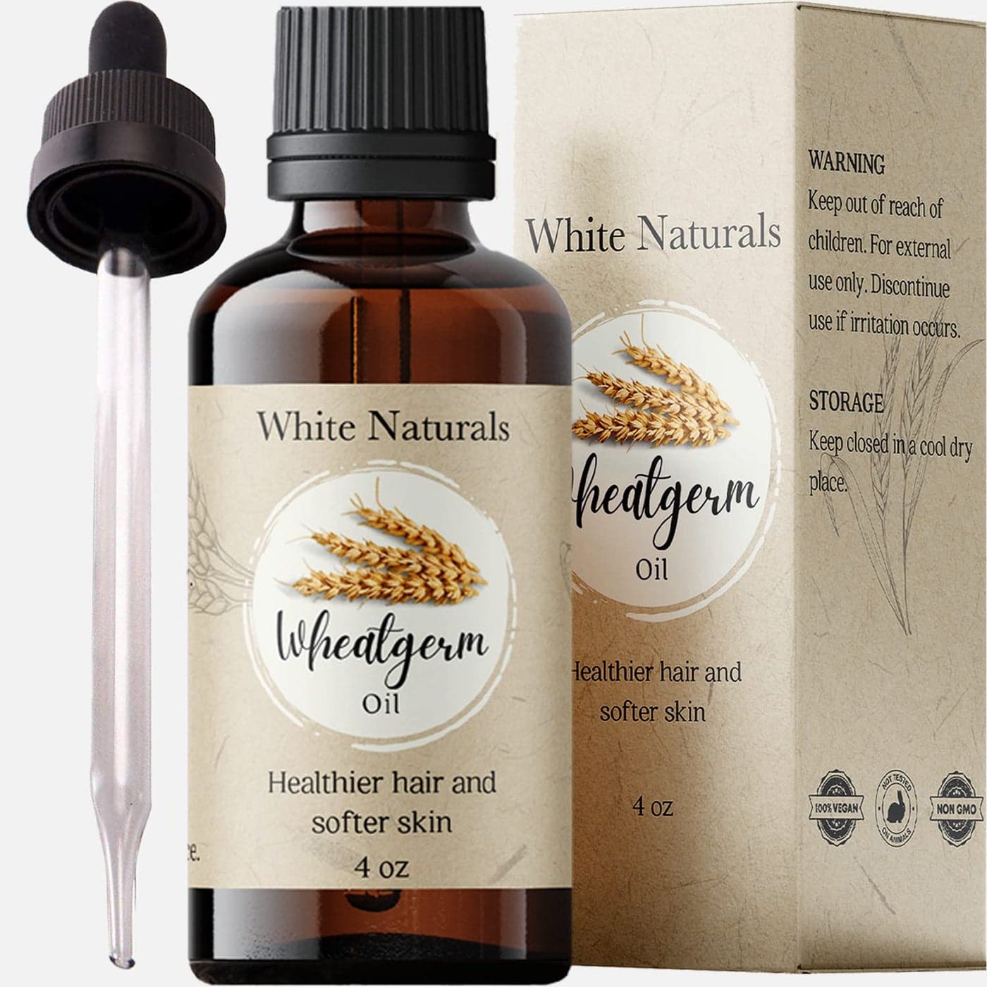 Organic Wheat Germ Oil for Skin Coldpressed Unrefined 100 Pure Natural Wheatgerm Carrier Oil Rich in Vitamin E Ideal for SkinCare Hair Care Body Face Nails Stretch Marks Relief