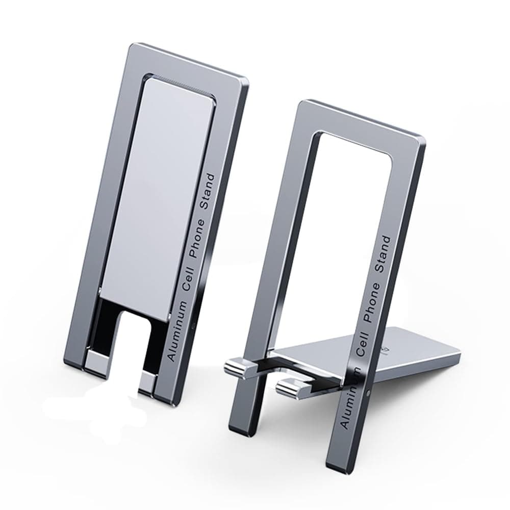 Cell Phone Stand for Desk, 1Pcs Portable Mobile Phone Holder, Foldable Aluminum Phone Holder, Adjustable View Angle Stand for iPhone 15 14 Pro Max X SE XR 8 Plus for Samsung Galaxy iPad Mini