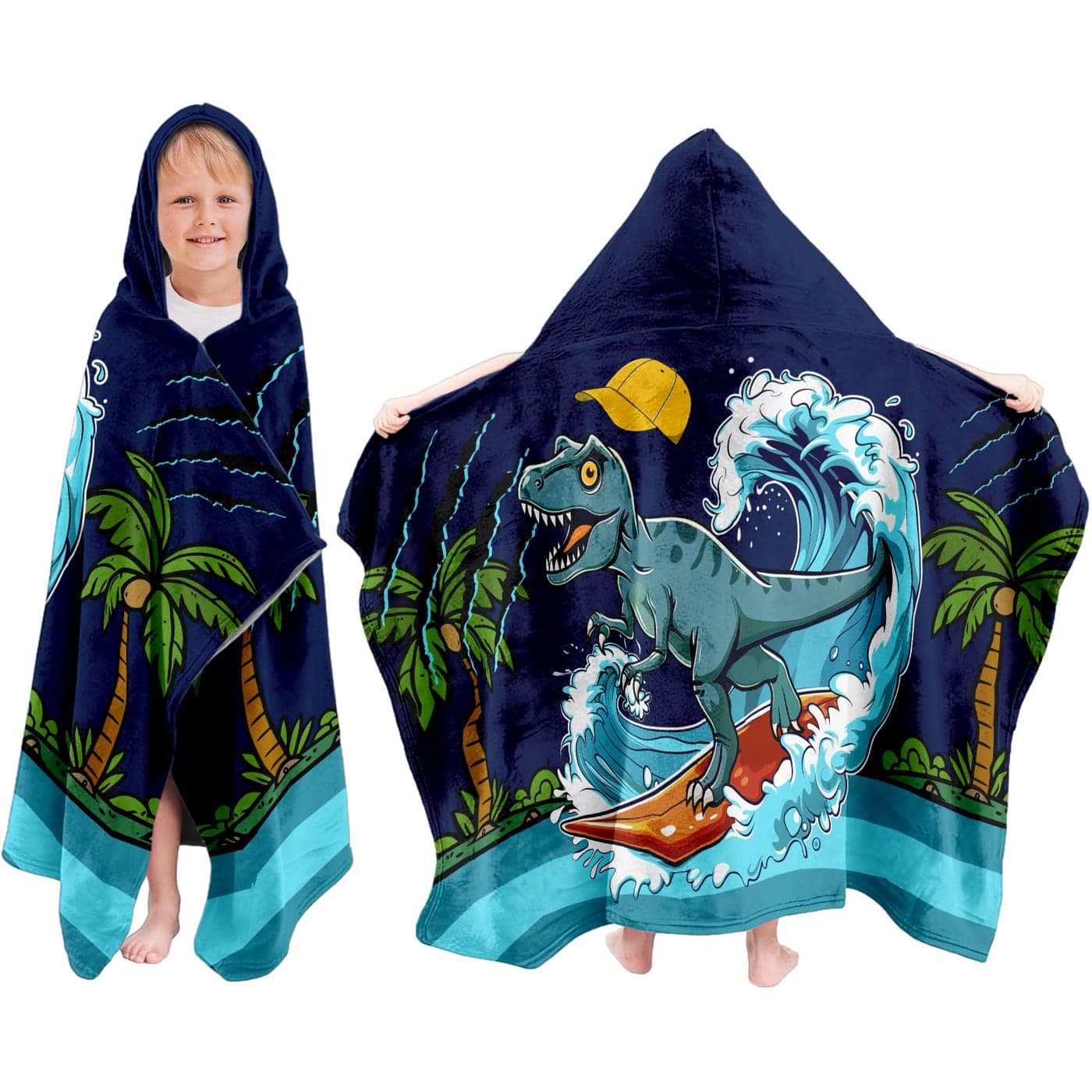 JOPJOLIW Dinosaur Bath Towel for Kids Kids Hooded Bath Towel 30x50 Dinosaur Towels for Boys Girls Toddler Towels with Hood Hooded Beach Towel Poncho Pool Beach Swim