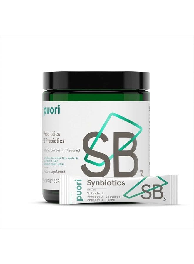 Probiotics and Prebiotics Dietary Supplement - 13 Billion CFU x 30 Servings - Support Immune and Digestive Health - Fiber 4g, Vitamin C 200mg - SB3 Bifidobacterium, Lactobacillus Fermentum