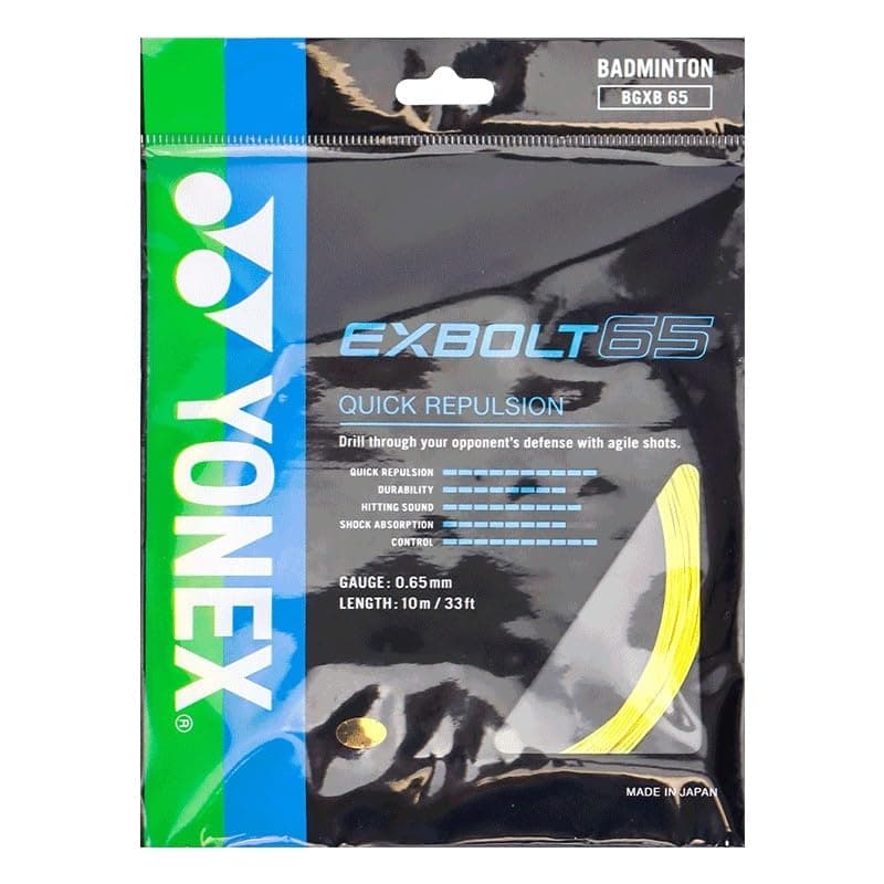 YONEX EXBOLT 65 Badminton String - White (1285)
