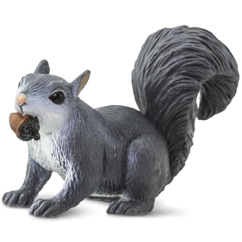 Safari Ltd. Gray Squirrel Figurine - Lifelike 3" Wildlife Figure - Educational Toy for Boys, Girls, and Kids Ages 3+