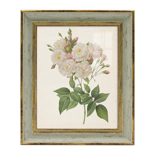 Sapowerntus 8x10 Picture Frame, Vintage Green Gold Photo Frames Antique Wall Hanging Tabletop Display Retro Home Decor, Photo Gifts for Women Mom Grilfriend Daughter