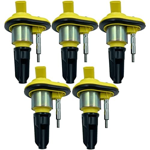 HLZ PRODUCT HIGH PERFORMANCE IGNITION COIL 12568062 UF303 C1395 8125680620 SET OF 5 COMPATIBLE WITH Chevrolet Colorado GMC Canyon Hummer H3 SUZUKI I280 I290 I350 I370 35 37 L5 28 29 L4