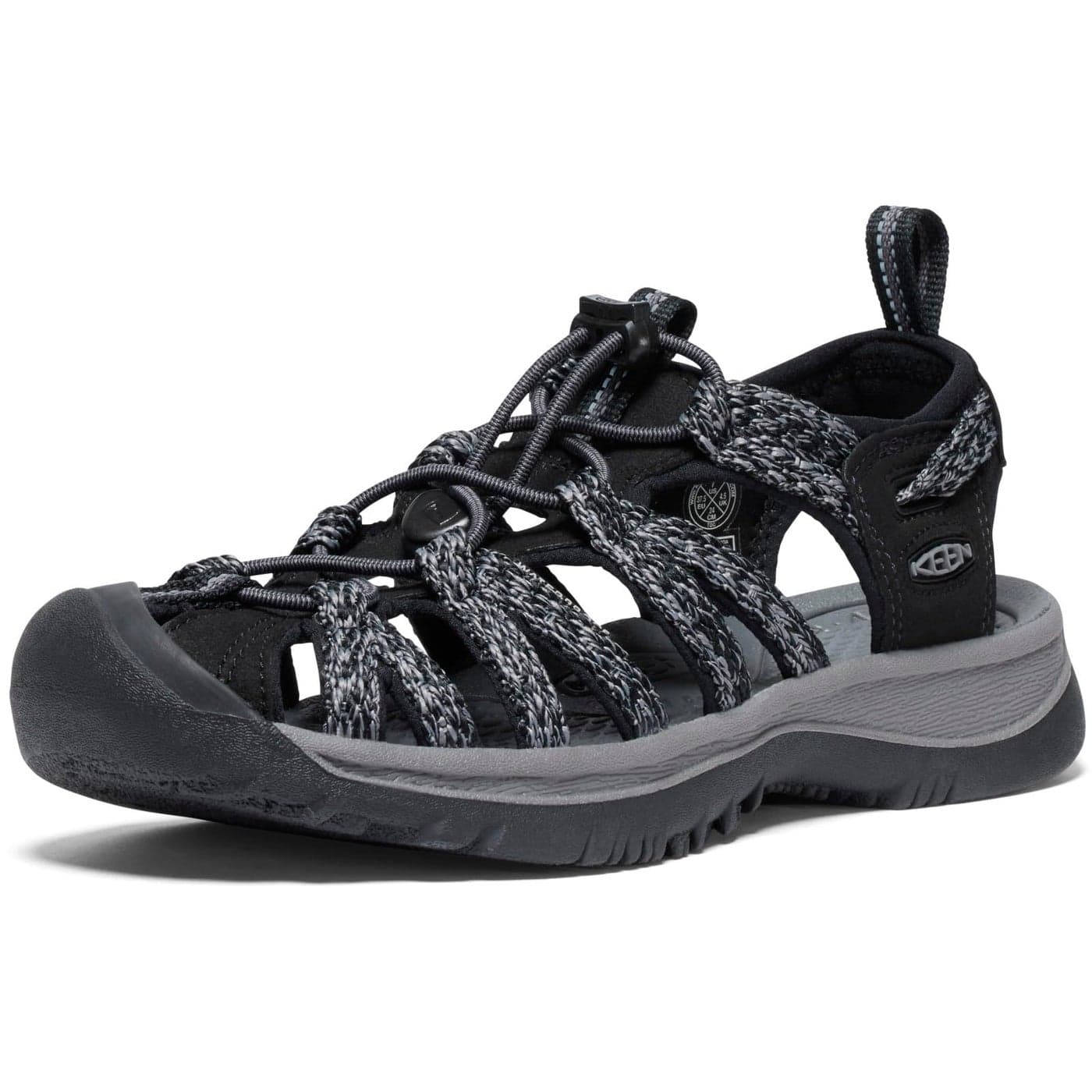 KEEN Womens Whisper Closed Toe Sport Sandals BlackSteel Grey 8