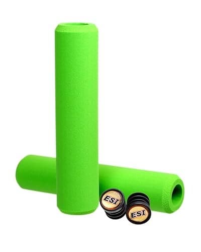ESI Grips Chunky - Silicone MTB Grips - Ultimate Comfort and Control for Mountain Bikers and E-Bike Riders, Durable Bicycle Handlebar Grips for a Smooth Ride (Green)