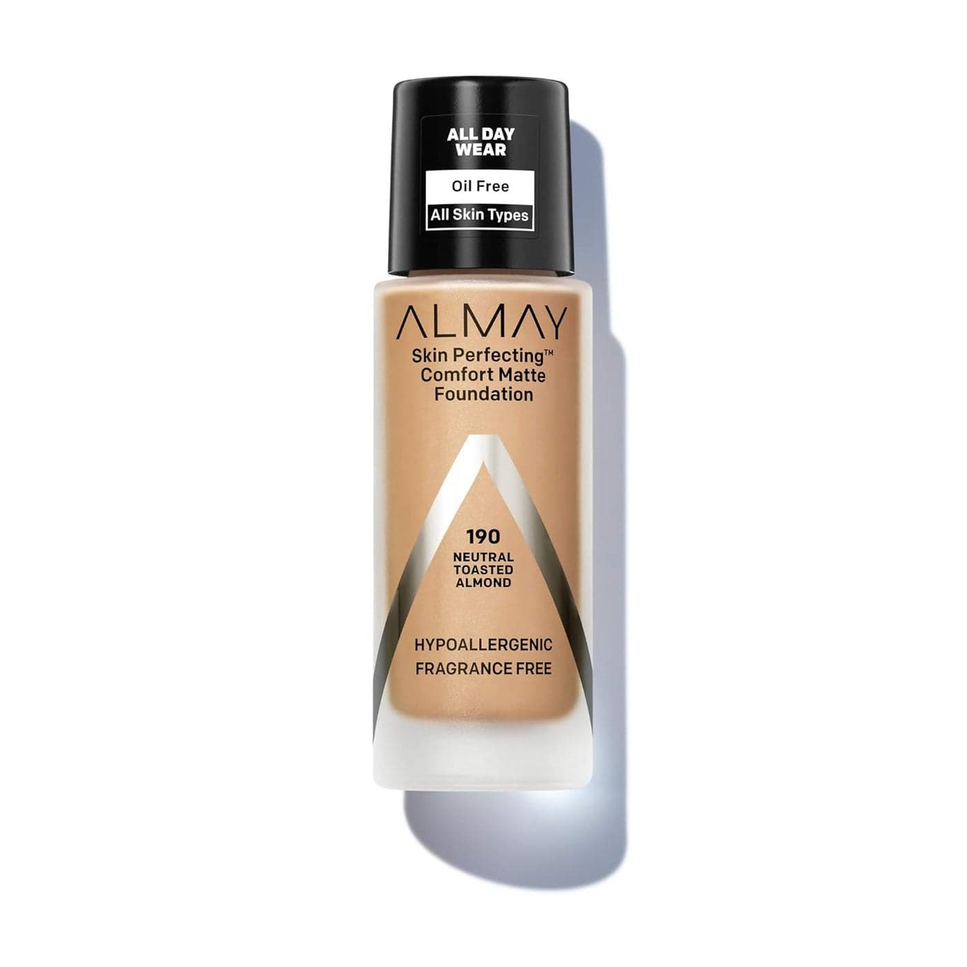 Almay Skin Perfecting Comfort Matte Foundation Hypoallergenic Cruelty FreeFragrance Free Dermatologist Tested Liquid Makeup Neutral Toasted Almond 1 Fluid Ounce