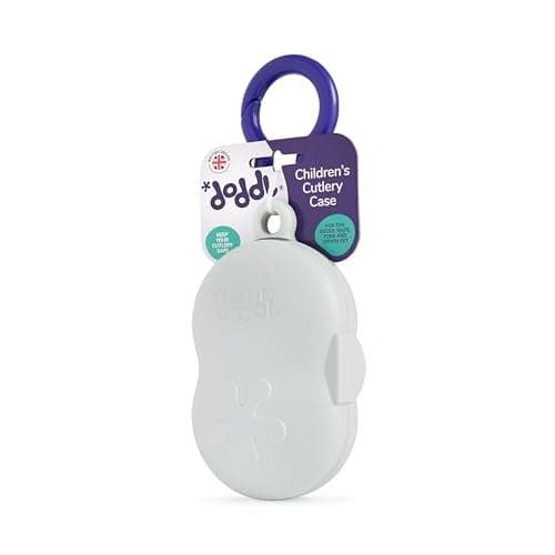 doddl Toddler Travel Utensil Case, Fits Toddler Fork, Spoon and Knife Sets, Clips to Bags & Strollers, Travel Essentials, Dishwasher Safe (Case Only)