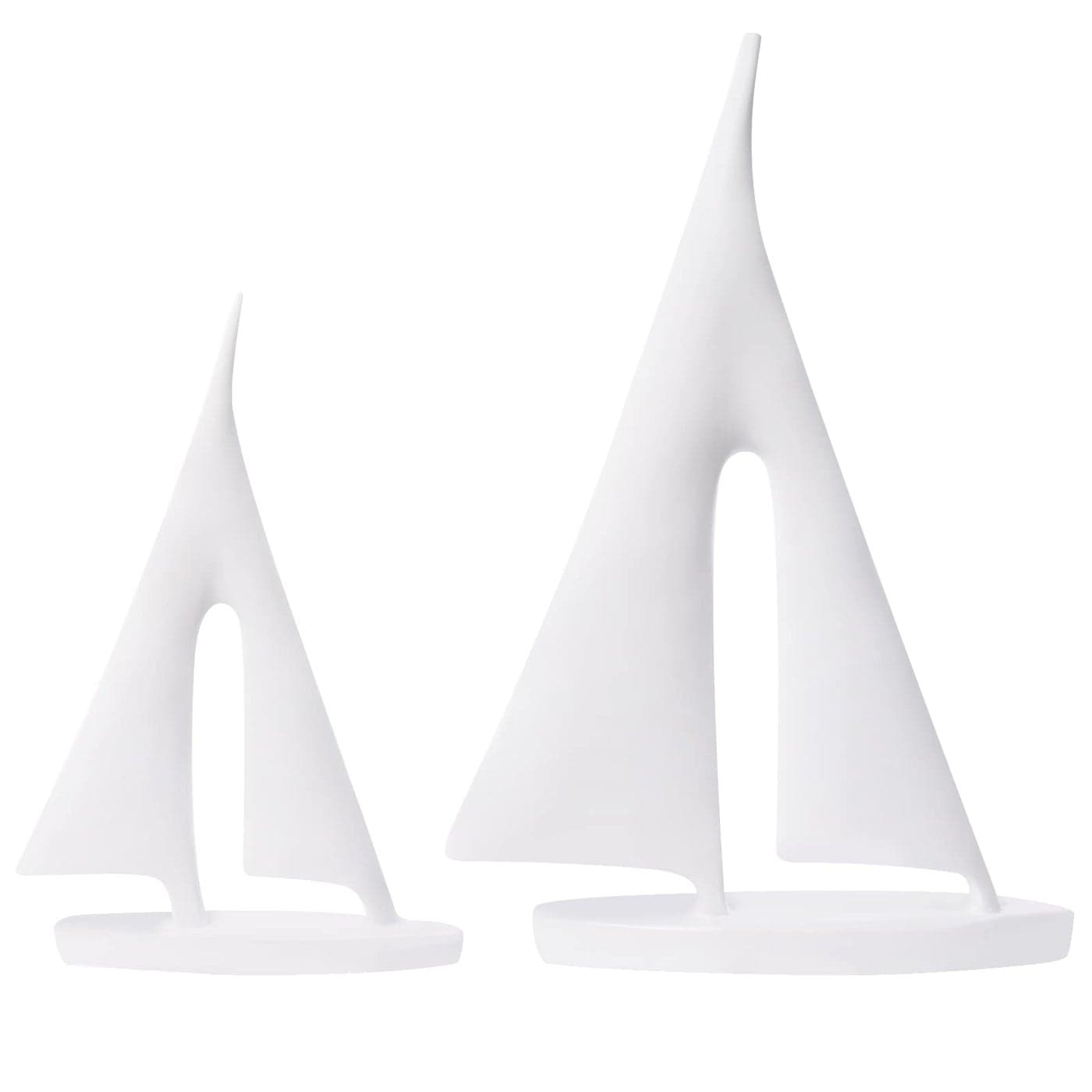 Saysmile Modern Sculptures Home Decor Sailboat Decor Ornament Boat Decorations Statue Decor Art Sculptures and Statues Sailboat Gifts Home Office Bathroom Shelf Decor White2 Pack