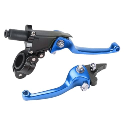 Cylemoto Brake Clutch Folding Levers ASV for 78 22mm Motorcycle Handlebars Aluminum Alloy Blue for KLX SSR TTR CRF50250cc Dirt Bike ATV Motocross Mini Bike