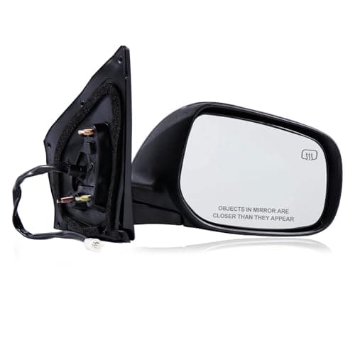 Passenger Side Mirror Compatible with 2009-2013 Toyota Corolla 5Pins with Power Glass Heated Manual Folding Black Right Side View Mirrors Replace TO1321247