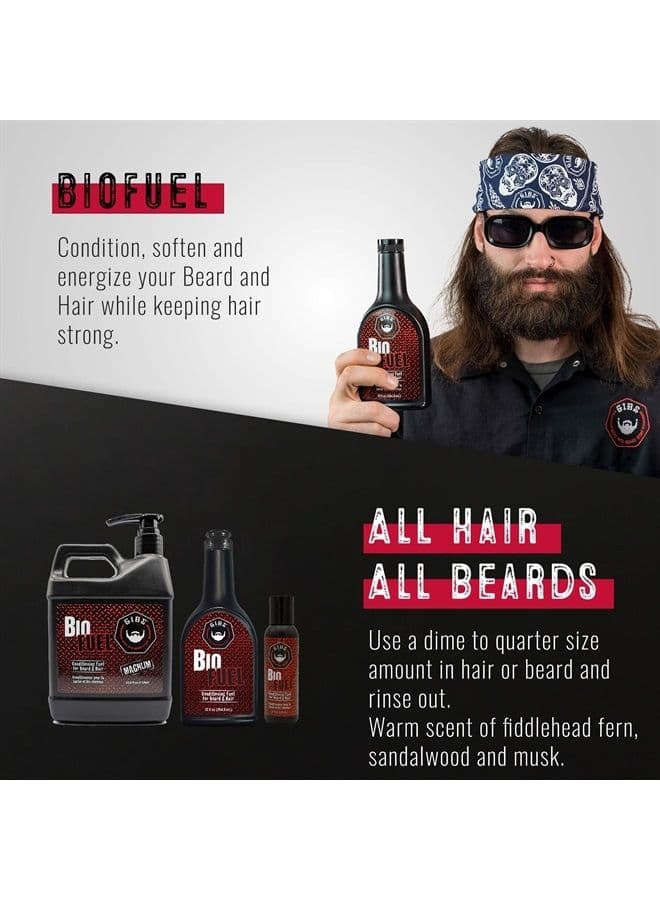 GIBS BioFuel Hair Conditioner For Men - Beard & Hair Conditioner Moisturizing, Liter, 33.8 Fl Oz (Pack of 1)