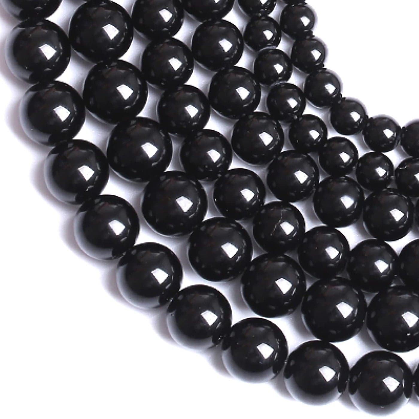 60PCS 6MM Natural Black Agate Stone Beads Round Loose Beads for welry Making DIY Bracelet Necklace Accessory 15 Inches