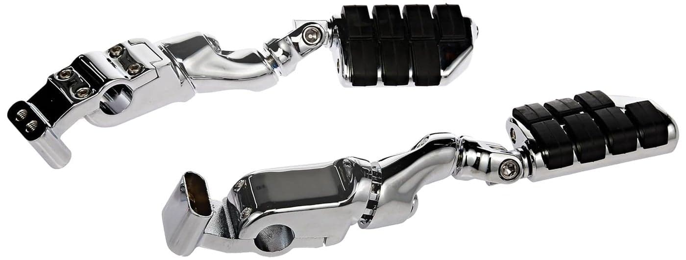 Kuryakyn 4073 Motorcycle Foot Controls Ergo II Cruise Mounts with Dually ISO Pegs and Mini Arms for Honda Gold Wing Valkyrie Motorcycles Chrome 1 Pair