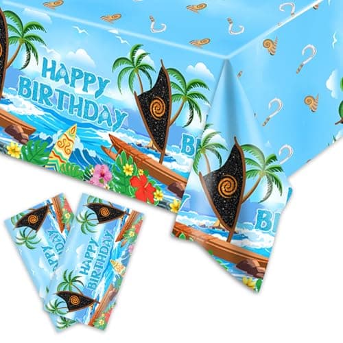 2Pcs Ocean Tablecloth Birthday Party Decorations Tableware Supplies Ocean Tablecloth for Kids Baby Shower Birthday Party Decorations
