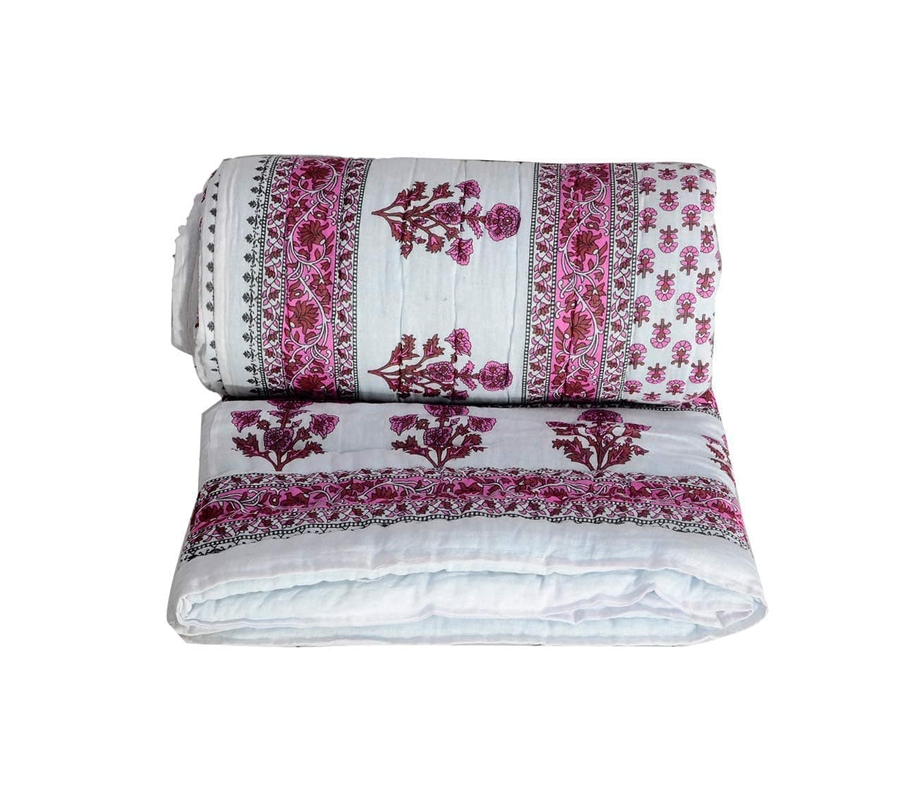 SIBLEY Cotton Soft Jaipuri Razai Traditional Animals Print Single Bed Winter Ac Blanket MULTOCOLOR60X90 INCHES