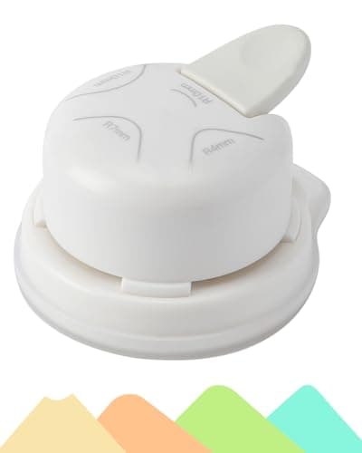 UCEC 4 in 1 Corner Rounder Punch Inside Rounded CornerR4mmR7mmR10mm Corner Trimmer Punch for Cardstock DIY Photo Scrapbooking Paper Corner Cutter with Bottom Paper Shreds Collection White