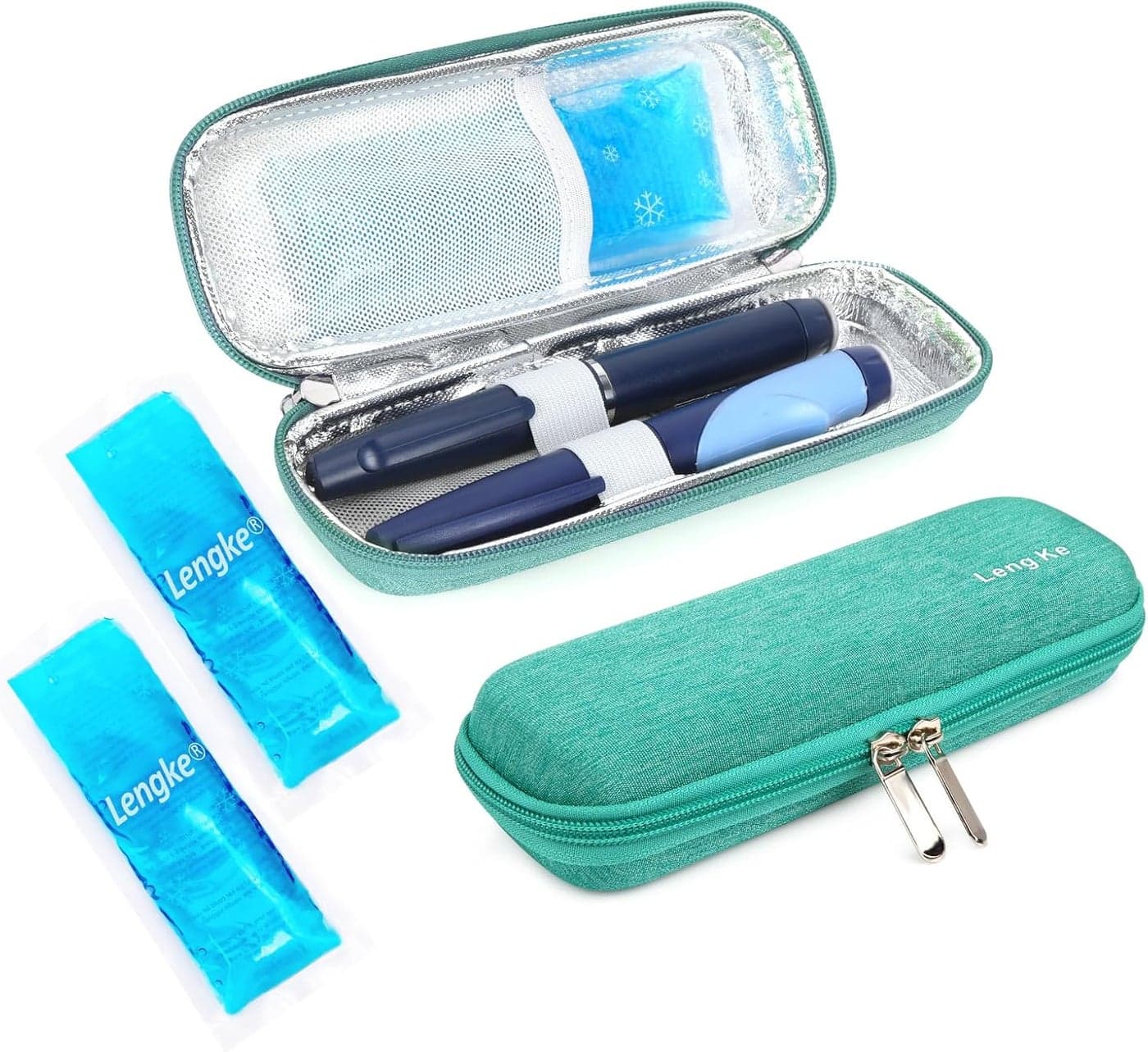YOUSHARES Portable Insulin Cooler Travel Case TSA Approved Diabetic Medication Cooling Bag EVA Insulated Organizer for Epi Pens Refrigerated Diabetes Supplies Carrying Storage Kit with 2 Ice Pack