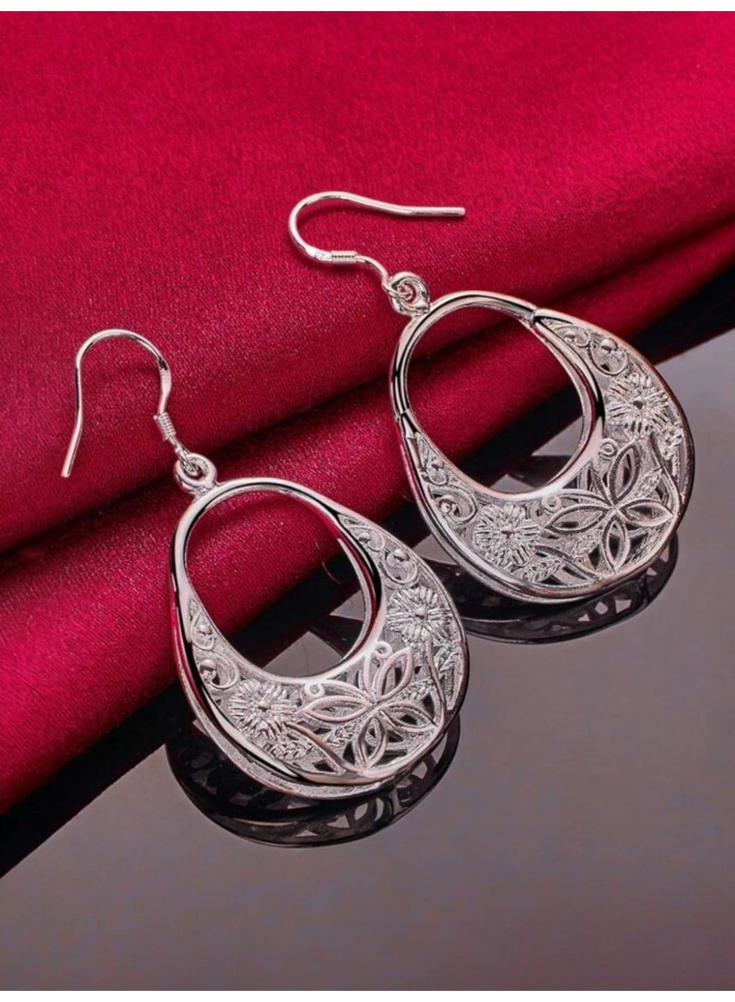 Elegant 925 Silver Plated Earrings For Women