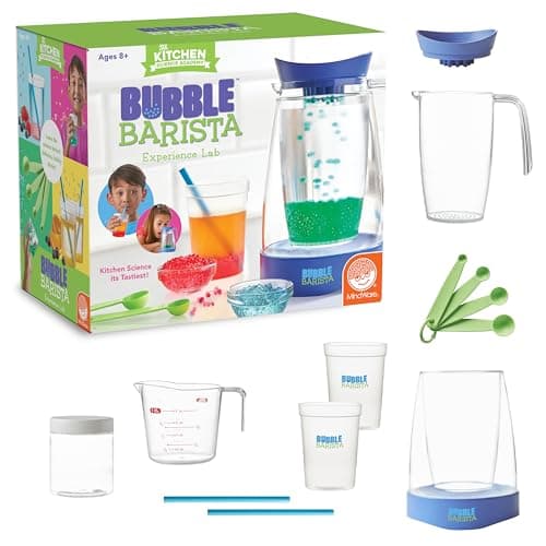 MindWare Kitchen Science Academy Bubble Barista Kit Innovative DrinkMaking Kit That Combines Fizzy Magic with Kitchen Science Chemistry Set for Ages 8 and Up