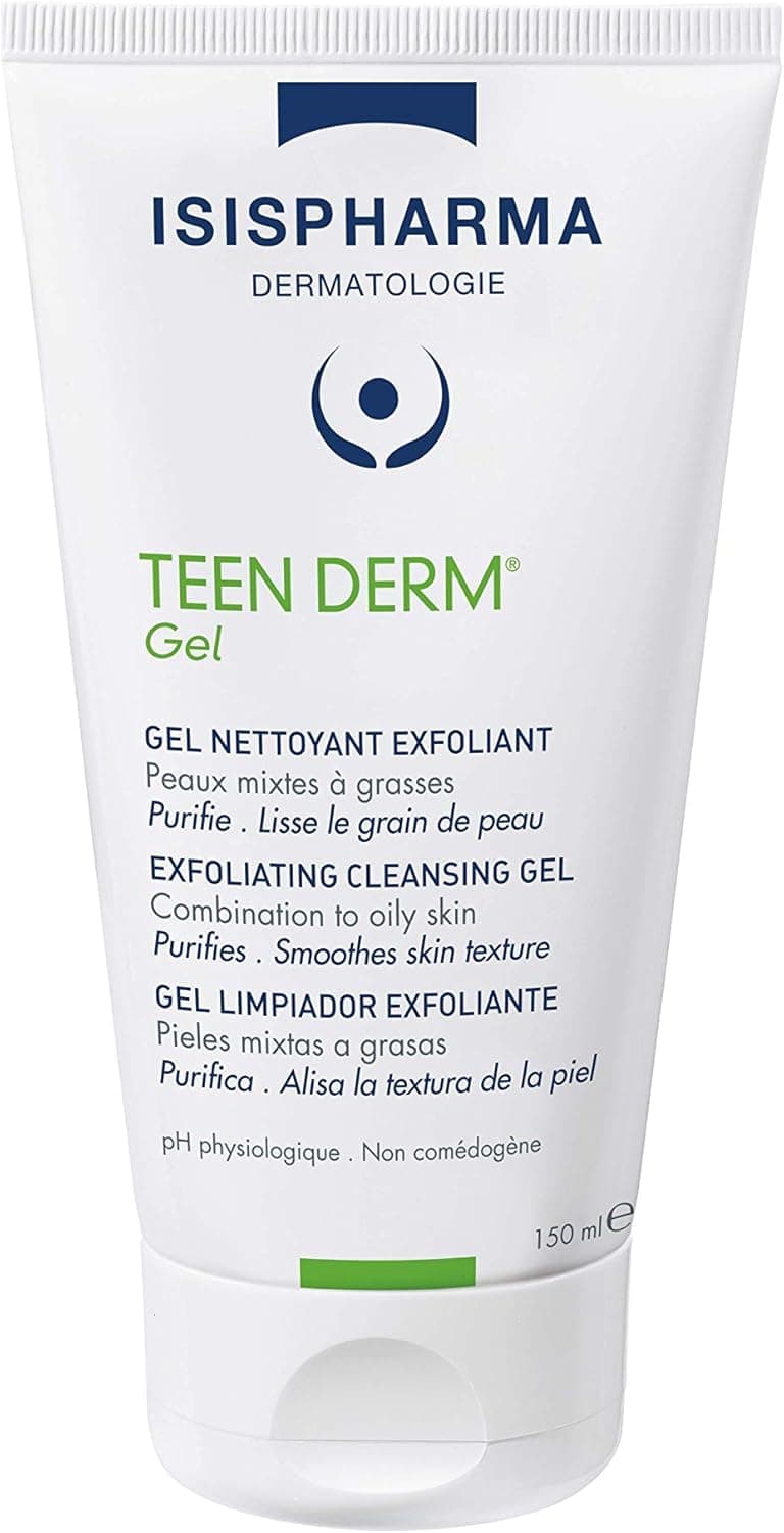 ISISPHARMA TEEN DERM Gel AntiBlemish Exfoliating Cleansing Gel Natural Exfoliating Beads for Combination to Oily Skin 150 ml