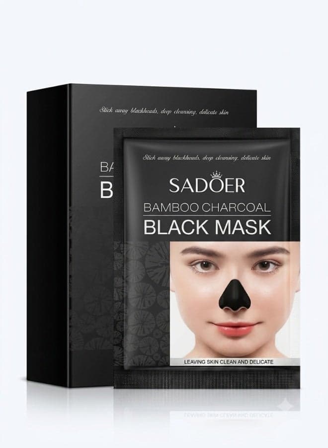 Bamboo Charcoal Black Mask 6 g 10 pcs Deep Cleansing Blackhead Remover Pore Refining Face Mask Oil Control Skin Care