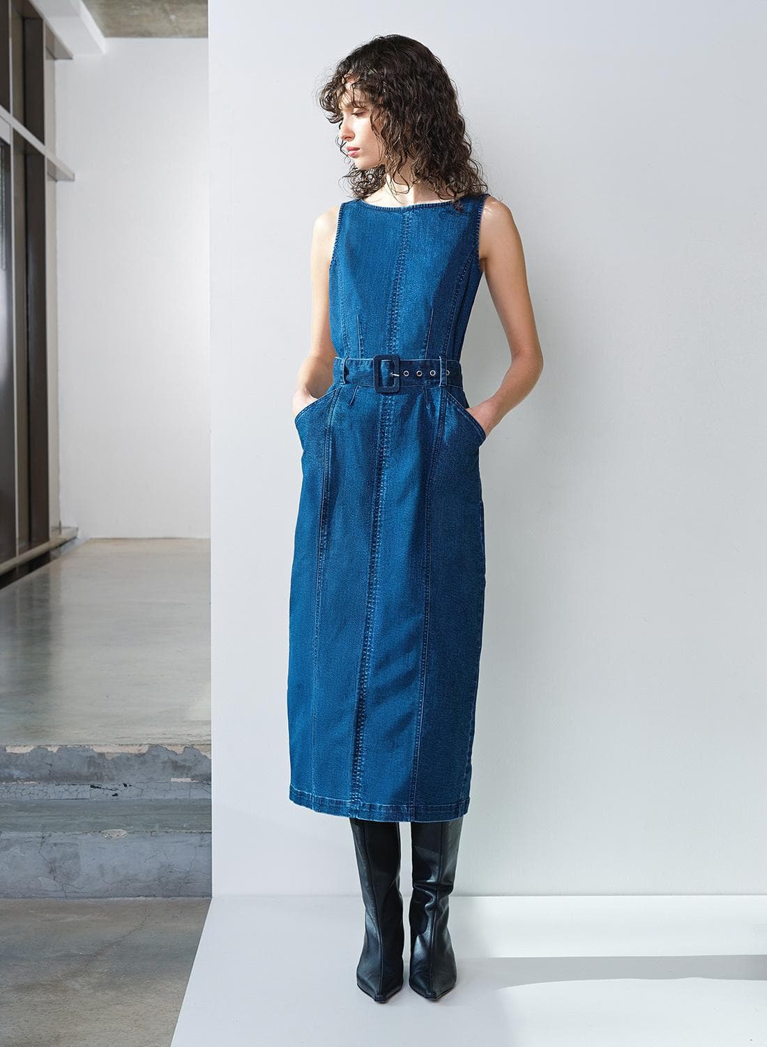 Arywoode Denim Midi Dress