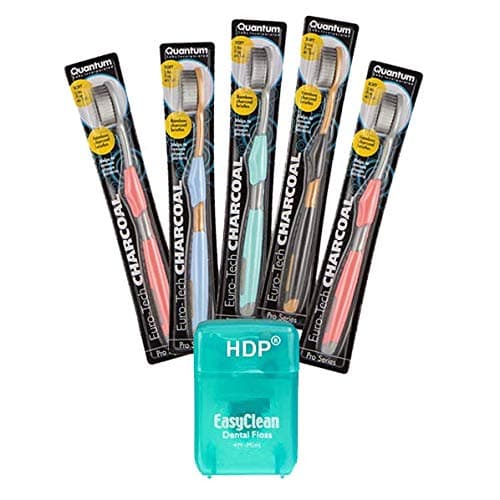 EuroTech Toothbrush SizePack of 5 with Bonus TypeCharcoal