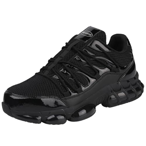 Steel Toe Work Shoes for Men Women Safety Composite Toe Sneakers Lightweight Comfortable Black Wide Utility Indestructible Industrial Construction Shoes Zapatos de seguridad para Hombres Mujer 42