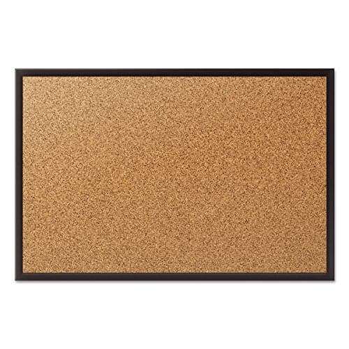 Quartet Cork Board, Bulletin Board, 2' x 1.5' Corkboard, Black Frame (2301B)