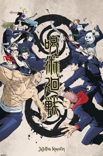 Jujutsu Kaisen - Group Key Visual Wall Poster, 34L" x 22.4W", Unframed Version
