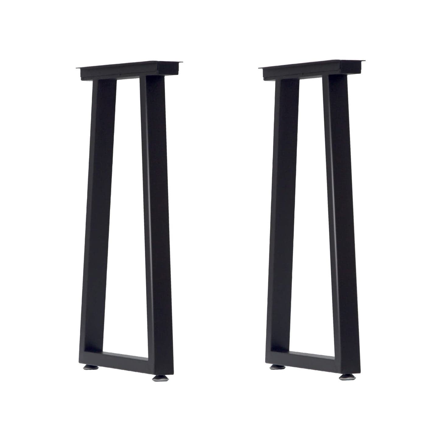 Taelakeni 28 Inch Metal Table Desk Legs Heavy Duty Industrial Style Dinning Table Leg with Adjustment Feet Pads Trapezoid