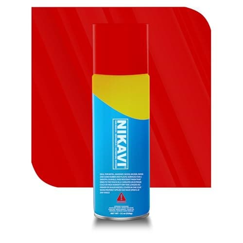 NIKAVI SP16 Automotive Rust Paint | Suzuki Red Spray Can | Multi-Surface DIY Spray Paint | Quick Drying Gloss Finish for Bikes, Cars, Metal, Wooden Furniture, Plastic & Walls - 400ML - Suzuki Red