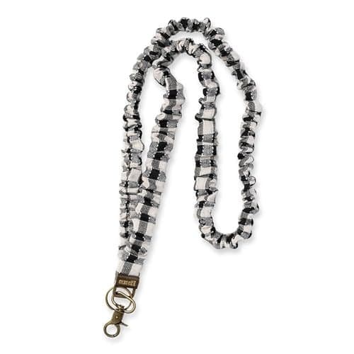 ANDI Neck Lanyard For Women - Scrunchie Cute Lanyard for Keys, Id Card Holder, Wallet - Aesthetic Long Lanyard (Buffalo Check)