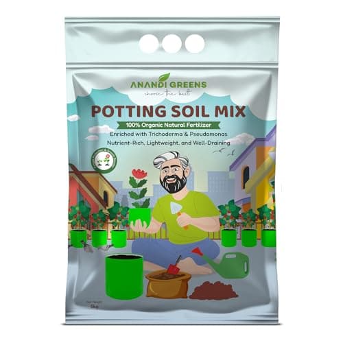 Anandi Green's Premium Ready-to-Use Soil Mix for Potted Plants & Grow Bags Indoor and Outdoor 5 kg