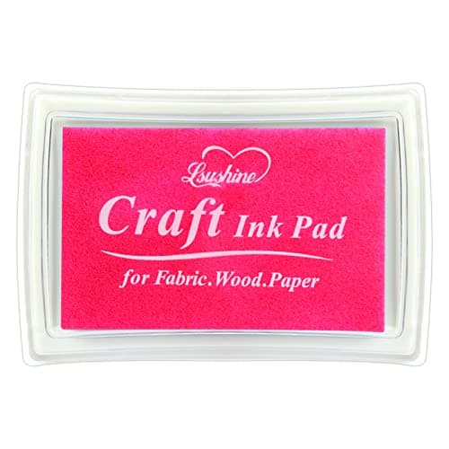 Craft Ink Pad for Rubber Stamps Paper Wooden Fabric Scrapbooking NonToxic Finger Ink Pads for Kids Pink