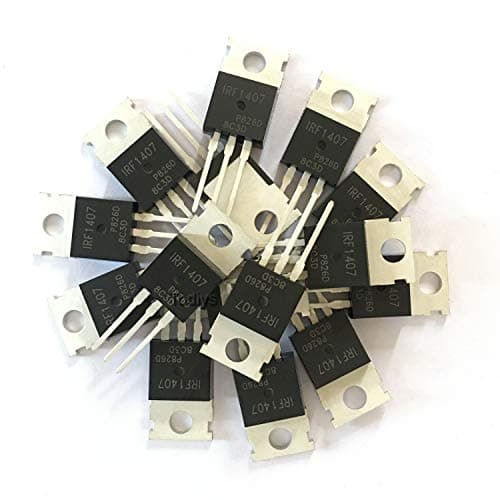 Todiys New 15Pcs for IRF1407PBF 75V 130A TO-220 N-Channel Power Mosfet Transistor IRF1407