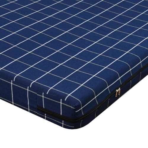 ASIAN Handloom Cotton 300TC King Size Mattress Protector Cover with Zip ( Multicolour, 78x72x6 Inch)